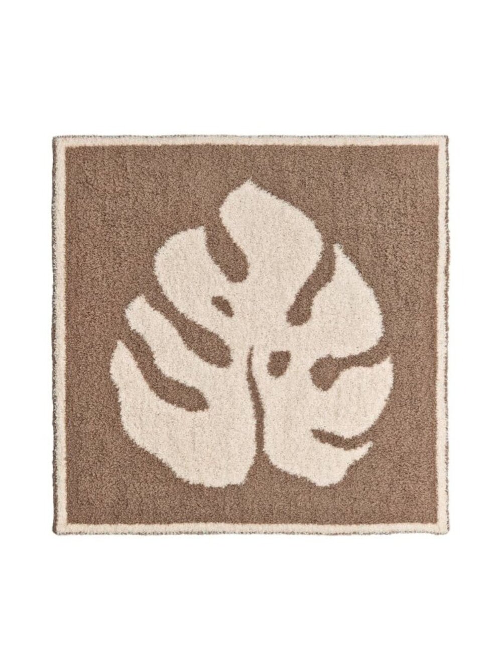 Coco Moon Hawaii Mocha Brown Monstera Baby Bliss Soft Cozy Security Blanket